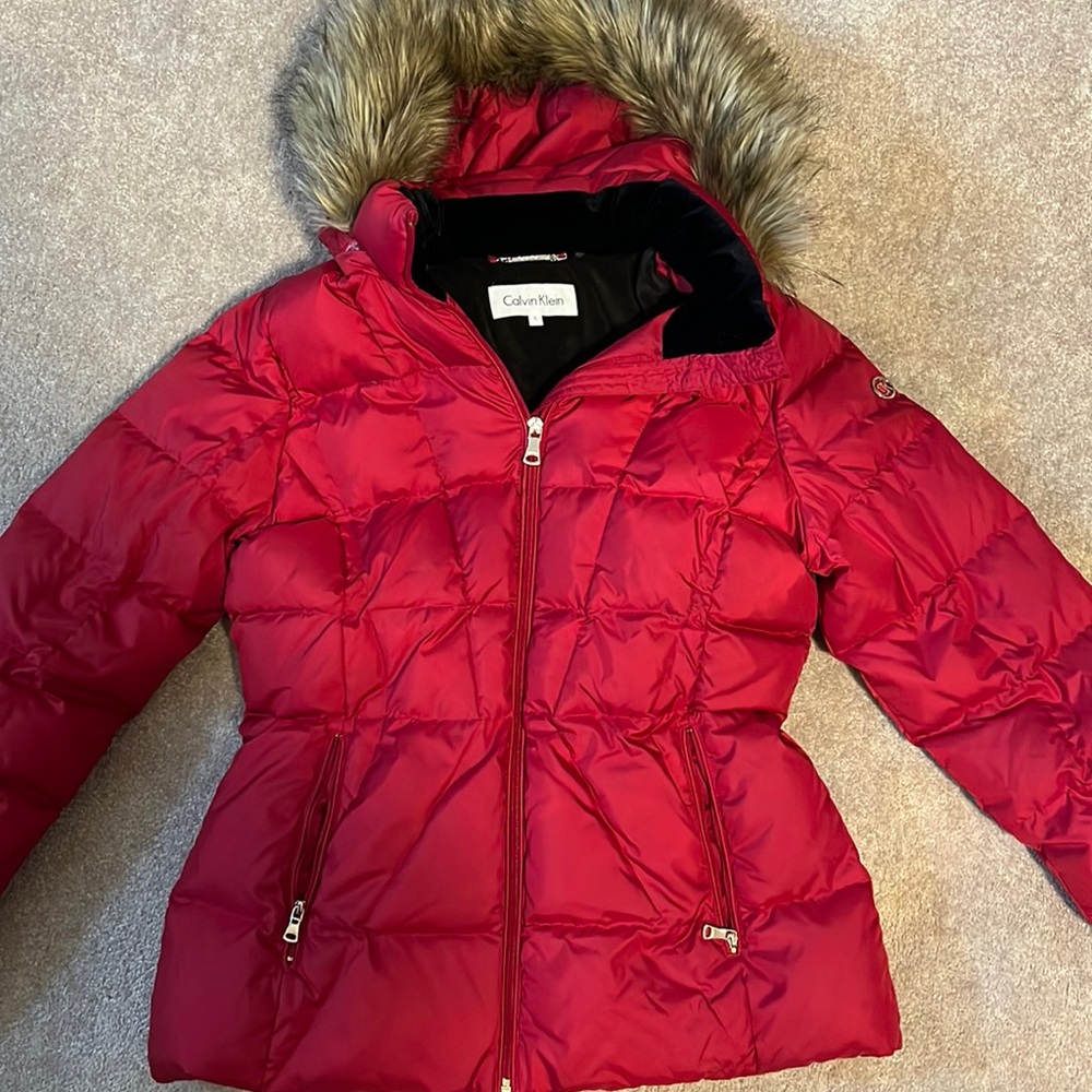 Red Calvin Klein Jacket